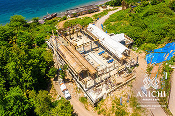 Ход строительства Anichi Resort & Spa за апрель 2022: блок A с видом на море