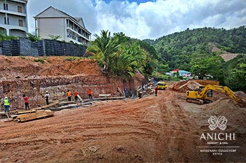 May 2024 Construction Update of Anichi Resort & Spa: Retaining Wall