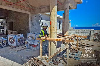 Ход строительства Anichi Resort & Spa за апрель 2024: работники