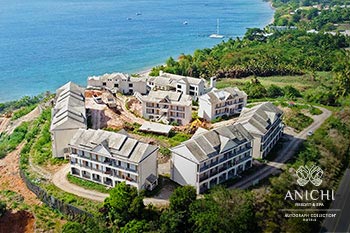 Ход строительства Anichi Resort & Spa за июнь 2023: вид с воздуха на строительную площадку