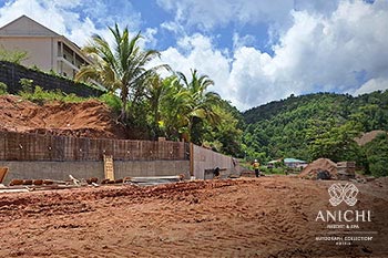 June 2024 Construction Update of Anichi Resort & Spa: Retaining Wall