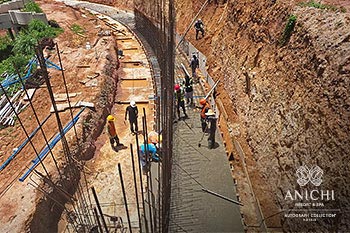 June 2024 Construction Update of Anichi Resort & Spa: Retaining Wall