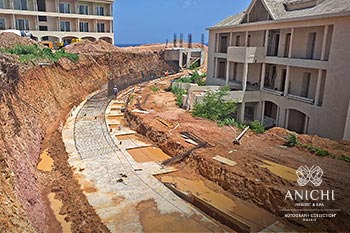 June 2024 Construction Update of Anichi Resort & Spa: Retaining Wall