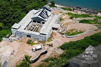 July 2024 Construction Update of Anichi Resort & Spa: Aerial View of the Entrance Building