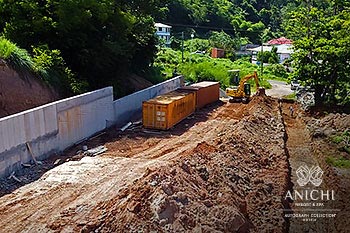 July 2024 Construction Update of Anichi Resort & Spa: Retaining Wall