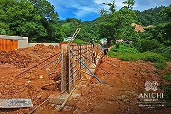 August 2024 Construction Update of Anichi Resort & Spa: Retaining Wall