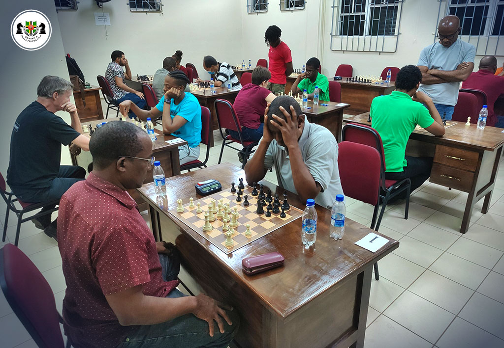 Participants of the Dominica Open Tournament in November 2023, competing for top honors in this exciting chess event.