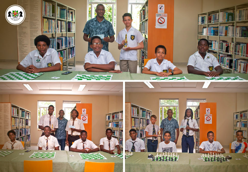 Winners of the final of the HHV Whitchurch Creamery Ice-Cream Inter-Schools Chess Tournament: The St Mary’s Academy, The Isaiah Thomas Secondary and The Orion Academy